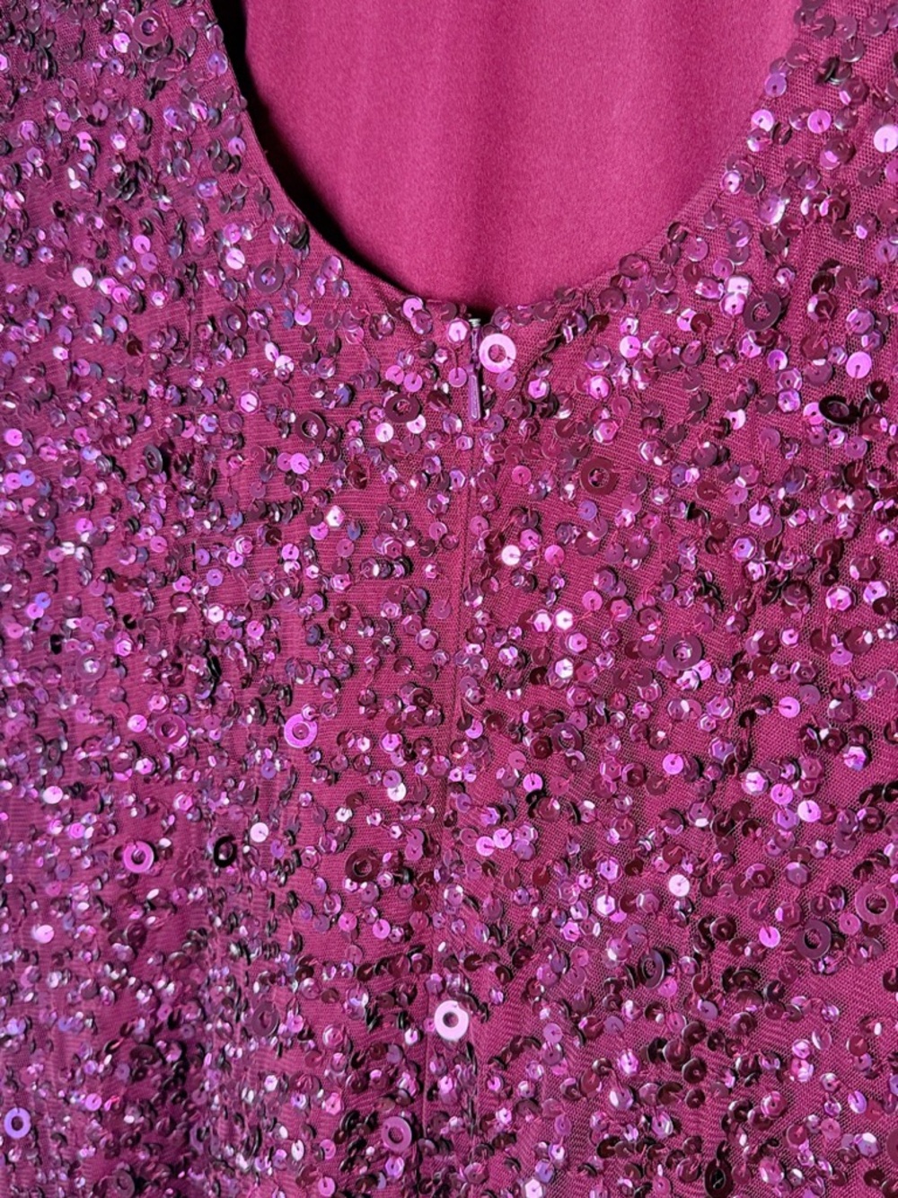 Adrianna Papell Wine-Red Sequin Evening Gown Formal Dress - Picture 2 of 12